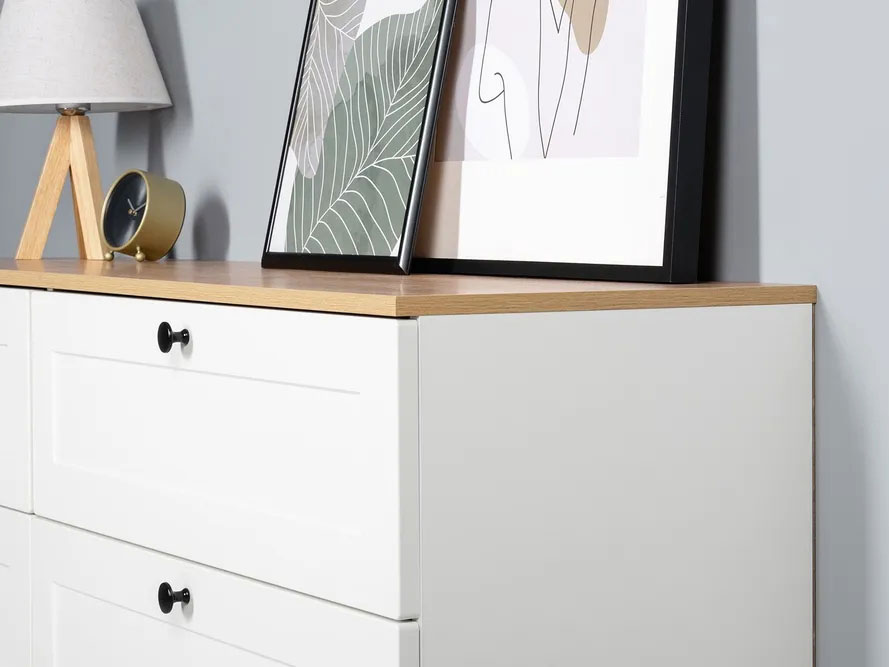 Комод Остин 16.240 Белый шагрень/Дуб Золотой CRAFT купить в Москве