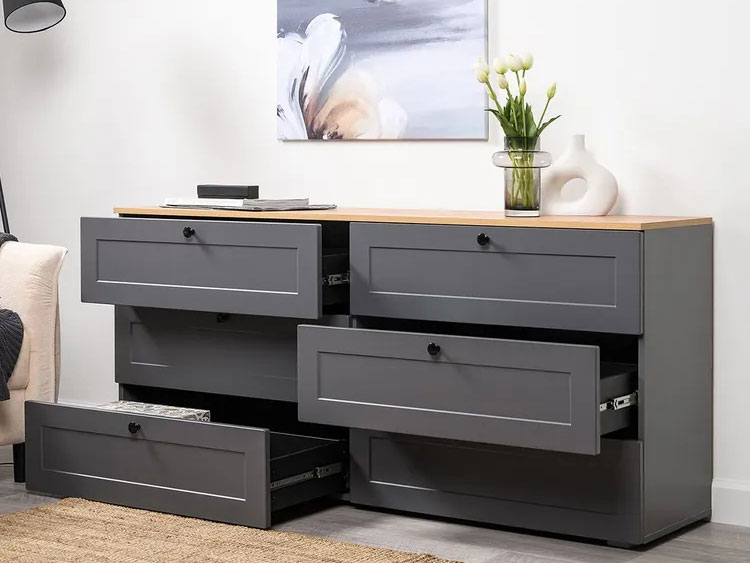 Комод Остин 16.240 Серый Графит/Дуб Золотой CRAFT купить в Москве