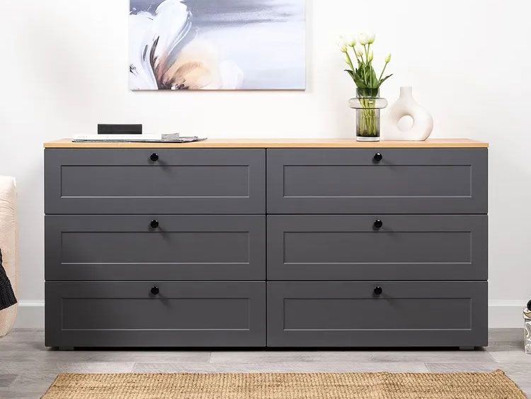 Комод Остин 16.240 Серый Графит/Дуб Золотой CRAFT купить в Москве