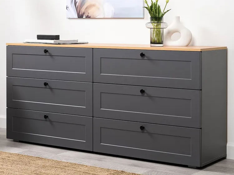 Комод Остин 16.240 Серый Графит/Дуб Золотой CRAFT купить в Москве