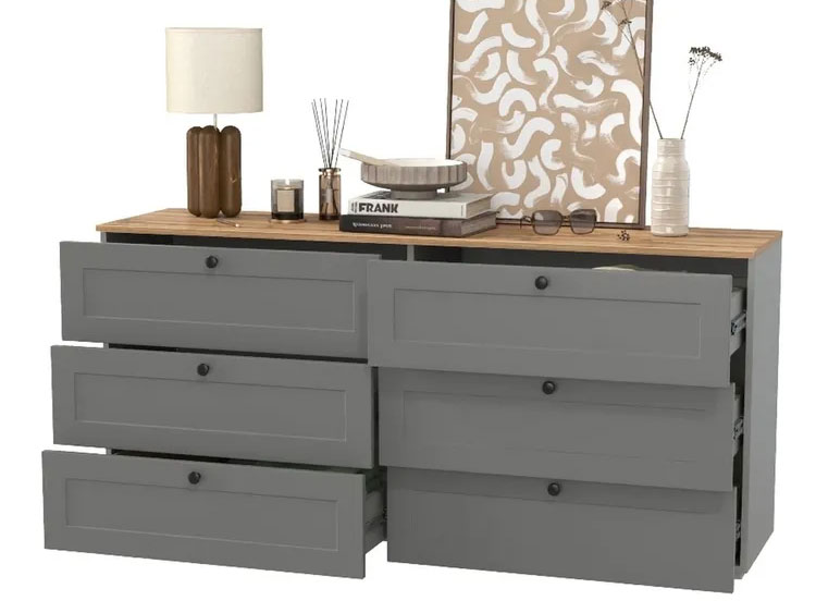 Комод Остин 16.240 Серый Графит/Дуб Золотой CRAFT купить в Москве