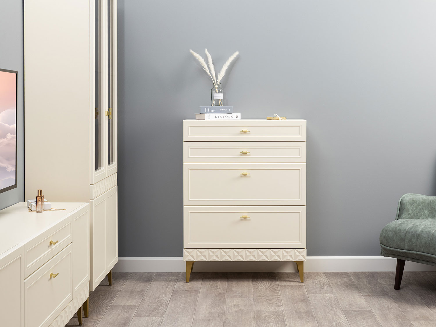 Комод Марион 16.249, Слоновая кость купить в Москве