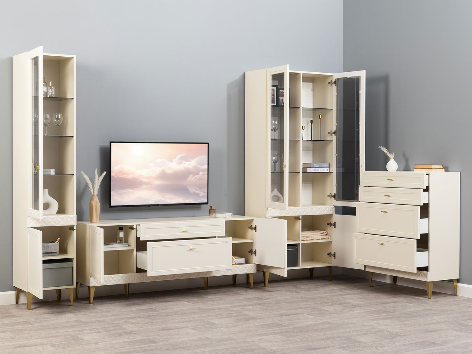 Комод Марион 16.249, Слоновая кость купить в Москве