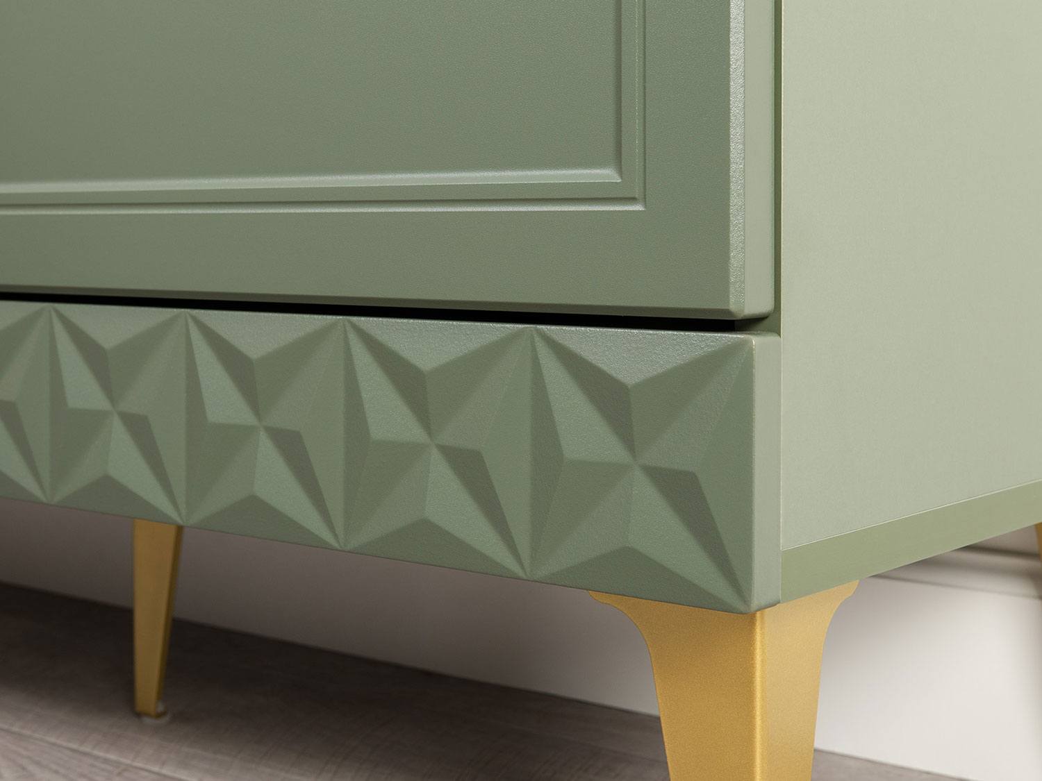 Тумба Марион 16.167, Дымчатый зеленый / Олива шагрень купить в Москве