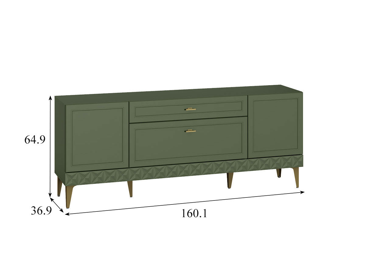 Тумба Марион 16.167, Дымчатый зеленый / Олива шагрень купить в Москве