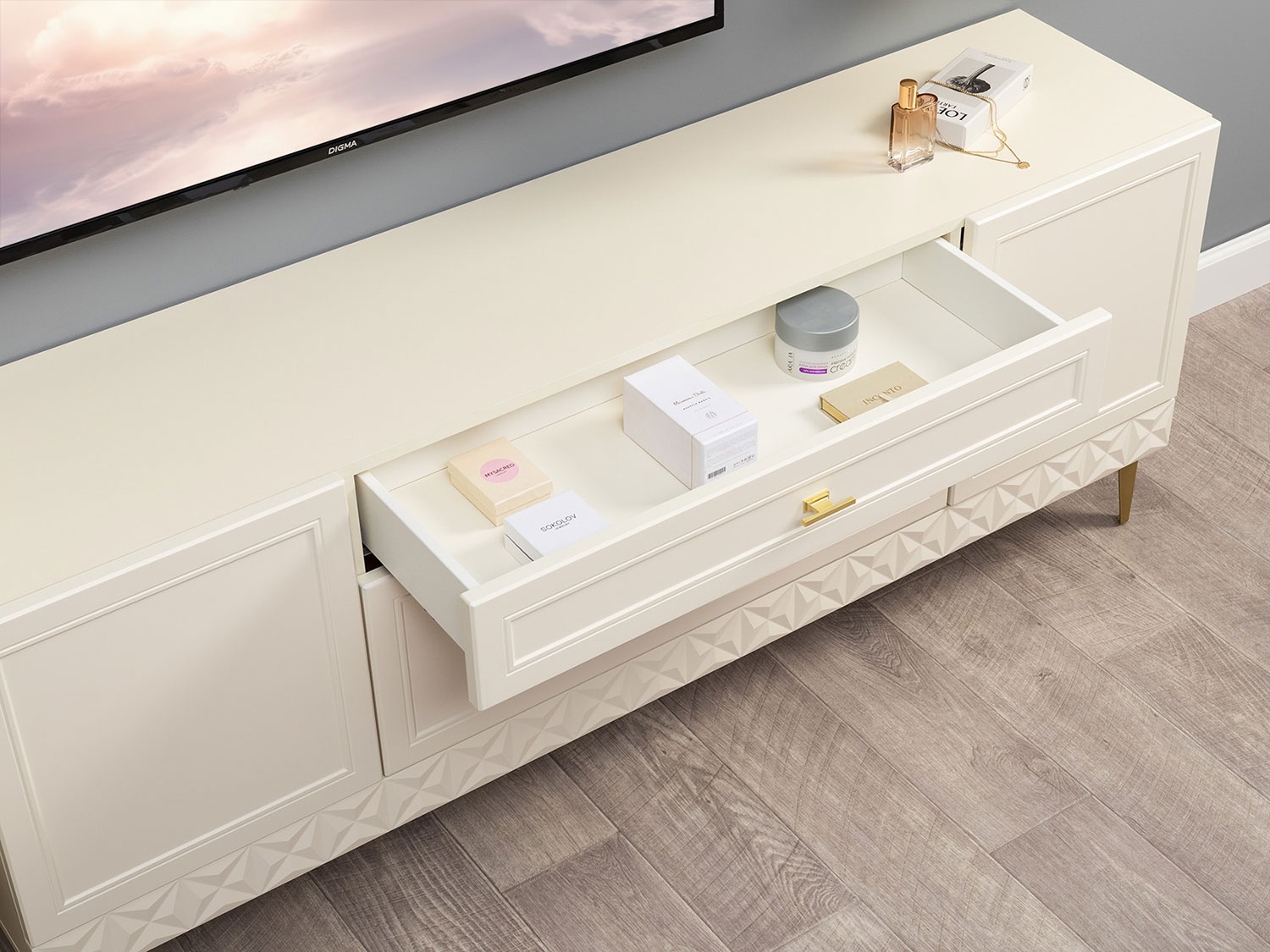 Тумба Марион 16.167, Слоновая кость купить в Москве