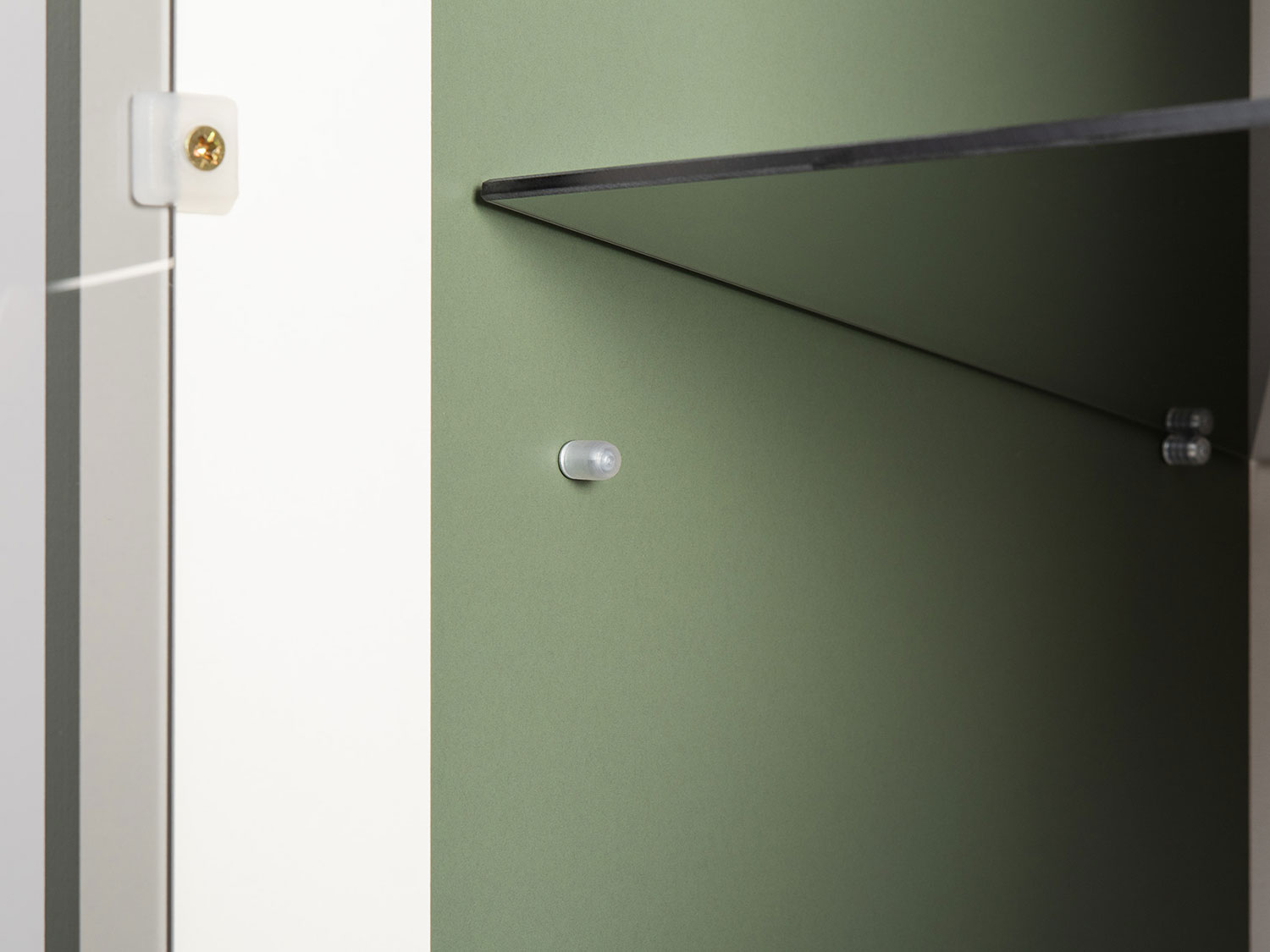 Шкаф навесной Марион 16.334, Дымчатый зеленый / Олива шагрень купить в Москве