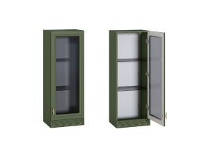 Шкаф навесной Марион 16.334, Дымчатый зеленый / Олива шагрень