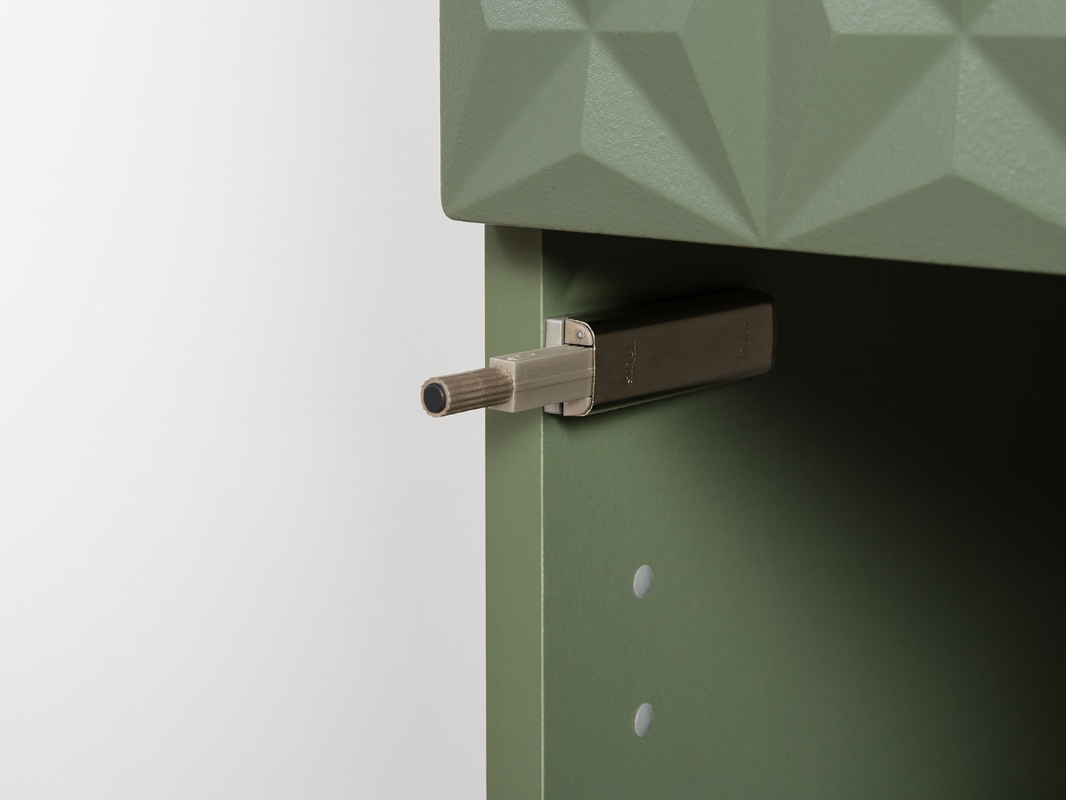 Шкаф-витрина Марион 16.397.01, Дымчатый зеленый / Олива шагрень купить в Москве