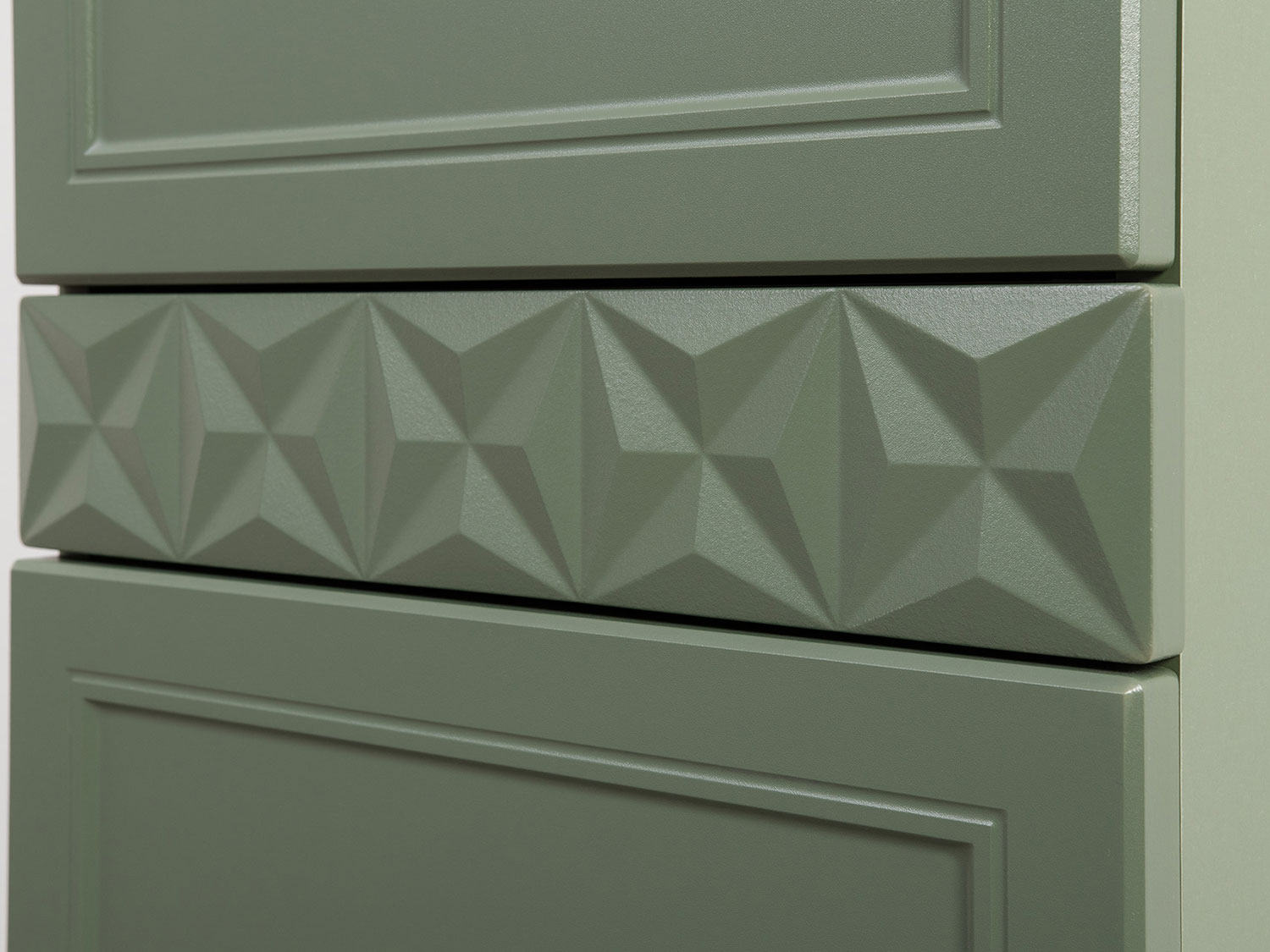 Шкаф-пенал Марион 16.333.01, Дымчатый зеленый / Олива шагрень купить в Москве