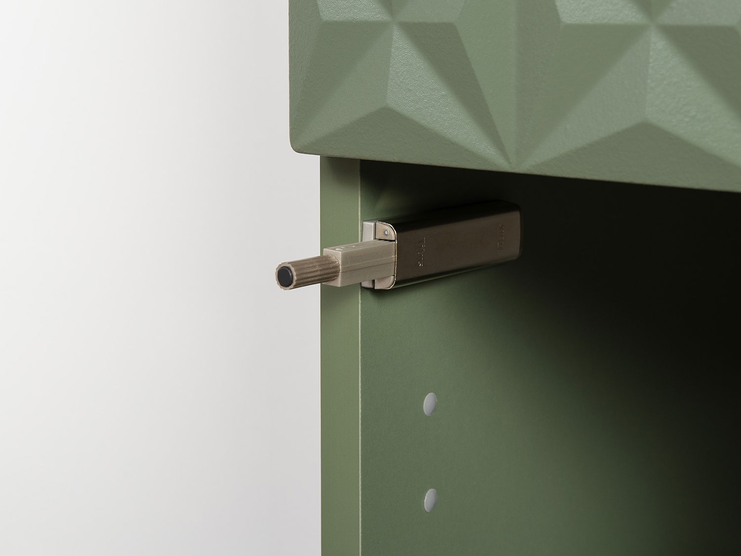 Шкаф-пенал Марион 16.333.01, Дымчатый зеленый / Олива шагрень купить в Москве