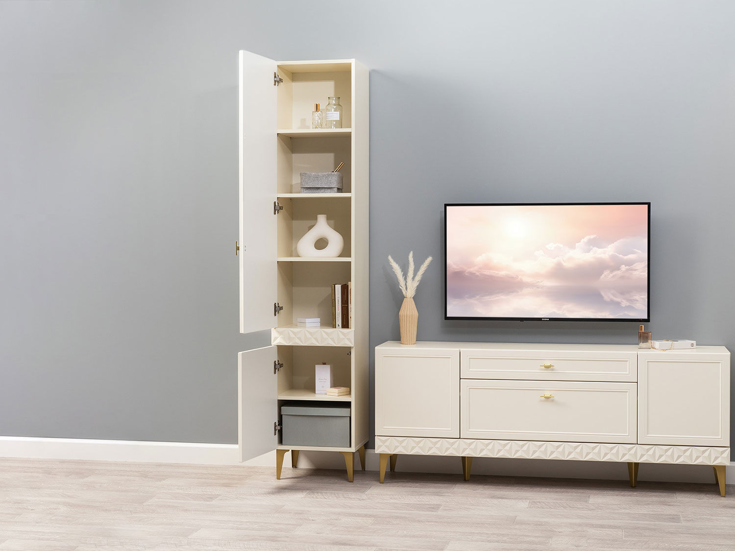 Шкаф-пенал Марион 16.333.01, Слоновая кость купить в Москве