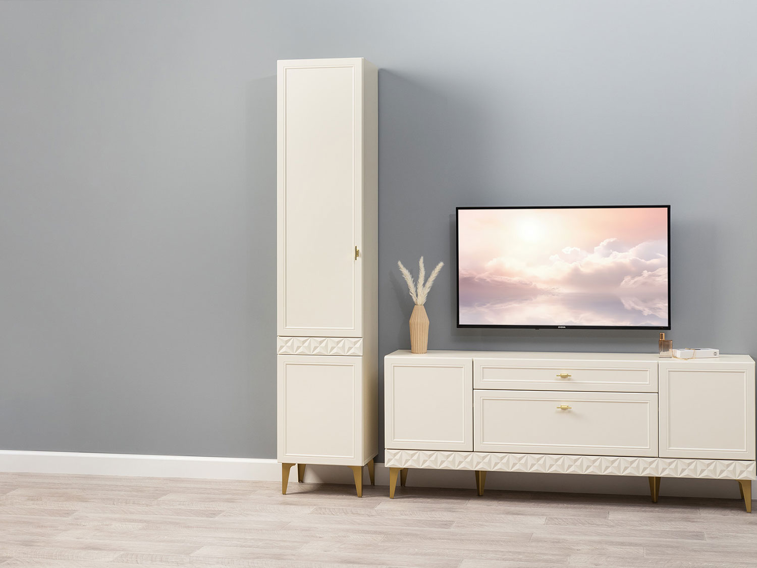 Шкаф-пенал Марион 16.333.01, Слоновая кость купить в Москве