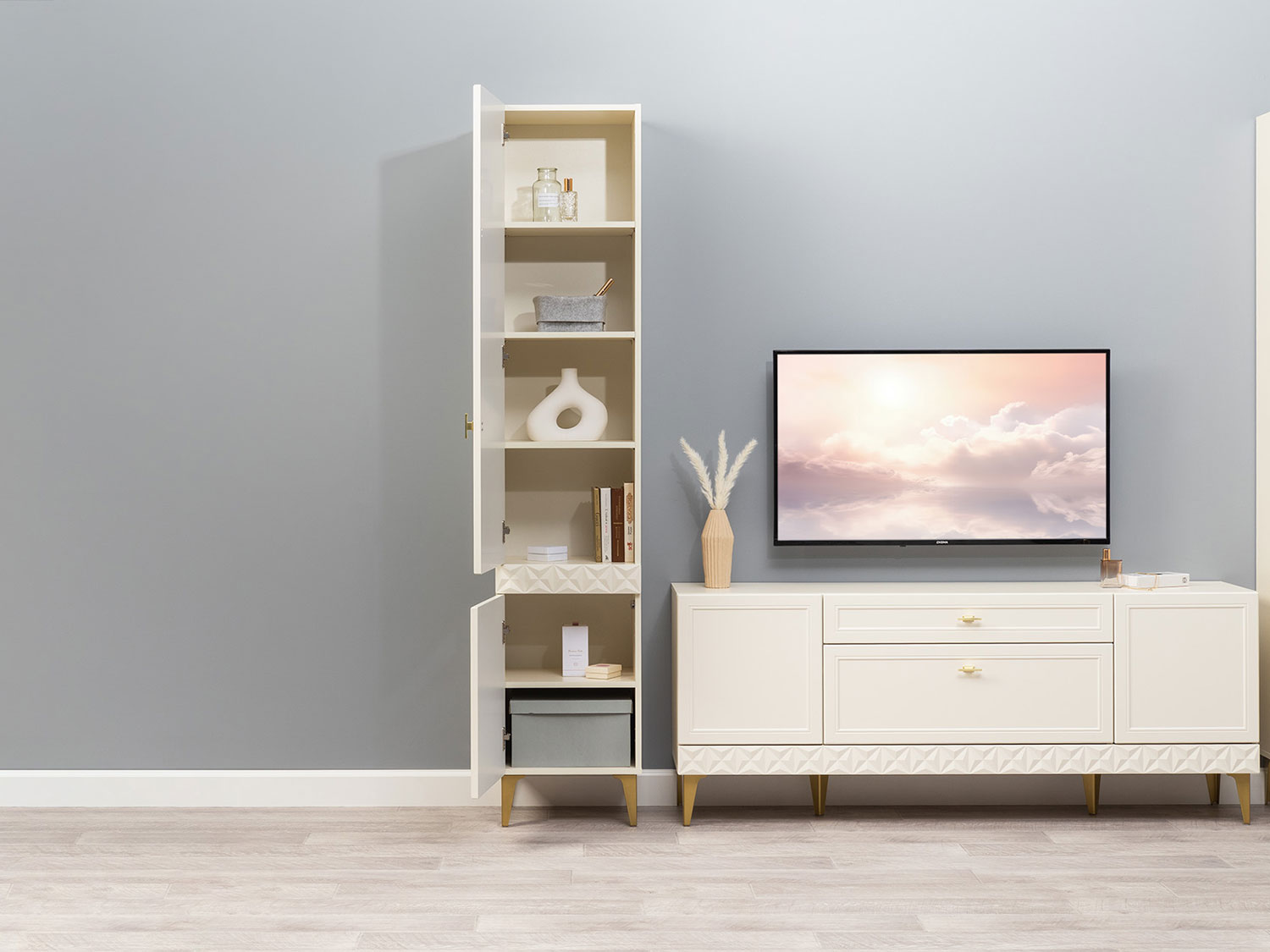 Шкаф-пенал Марион 16.333.01, Слоновая кость купить в Москве