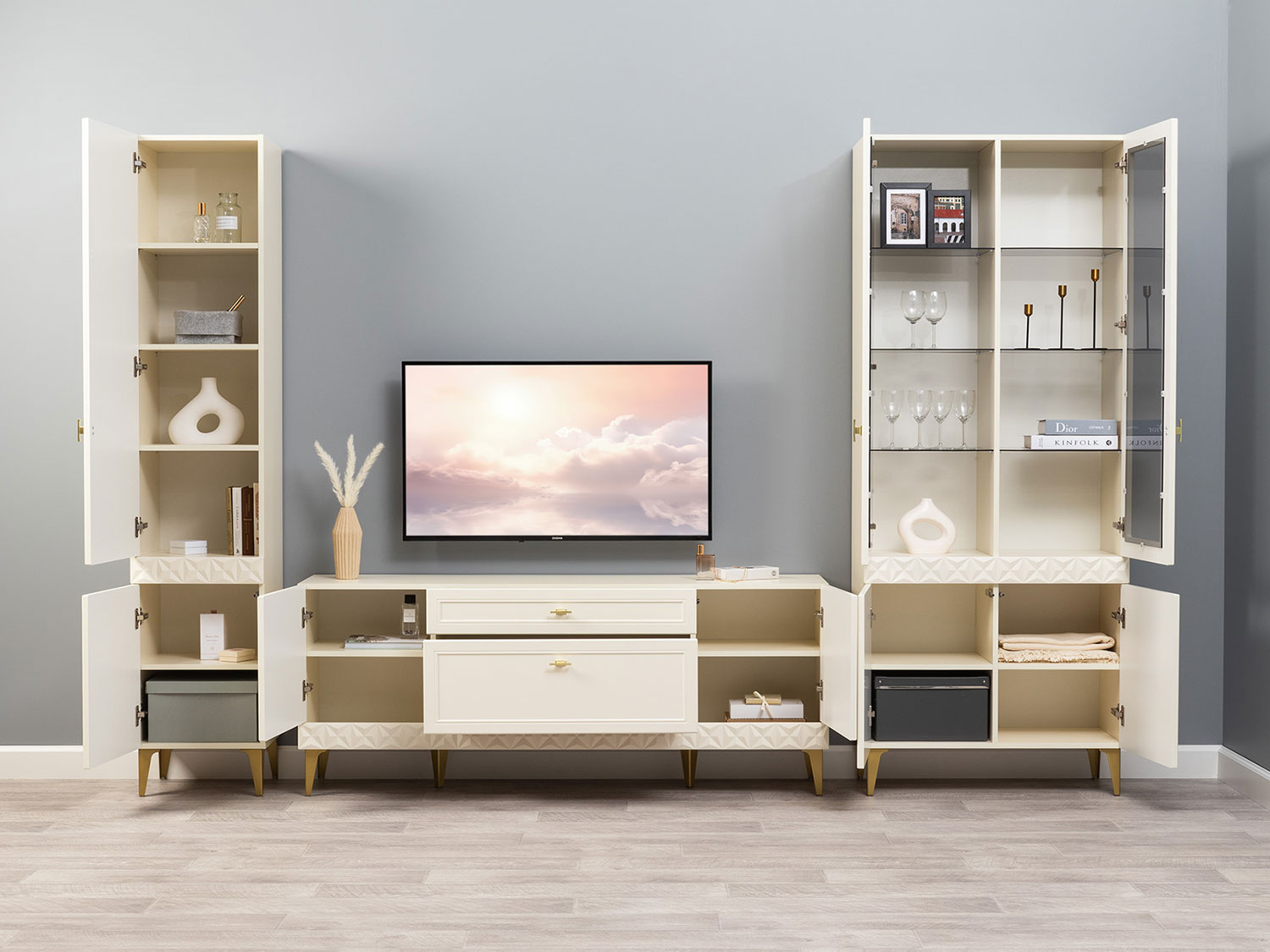 Шкаф-пенал Марион 16.333.01, Слоновая кость купить в Москве