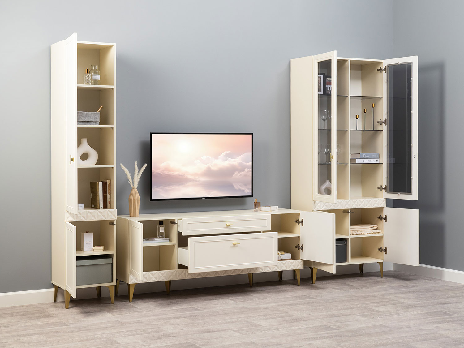 Шкаф-пенал Марион 16.333.01, Слоновая кость купить в Москве