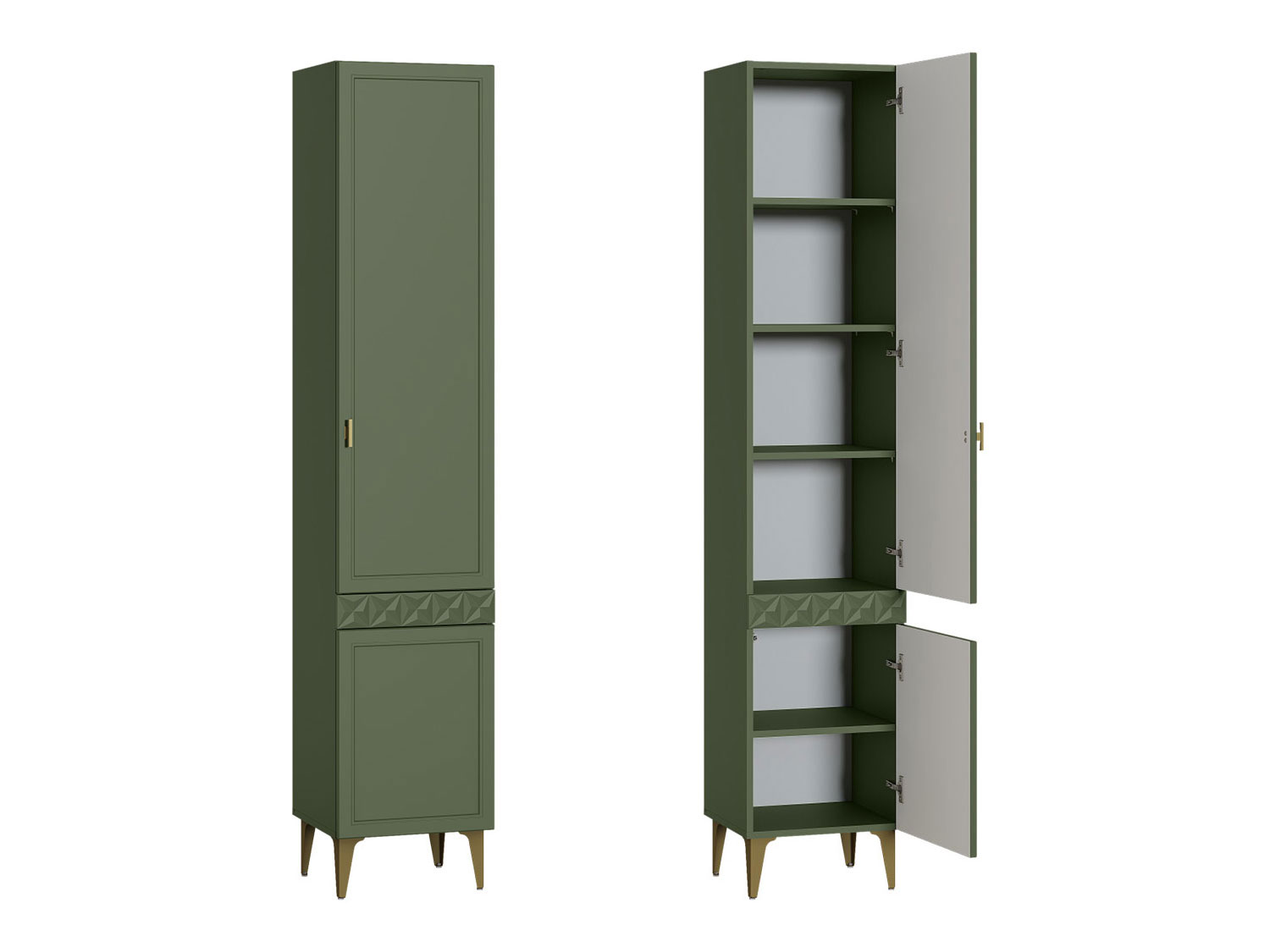 Гостиная Марион Комплект 1, Дымчатый зеленый / Олива шагрень купить в Москве