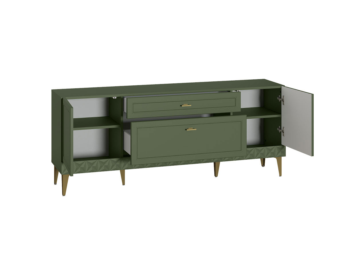 Гостиная Марион Комплект 1, Дымчатый зеленый / Олива шагрень купить в Москве