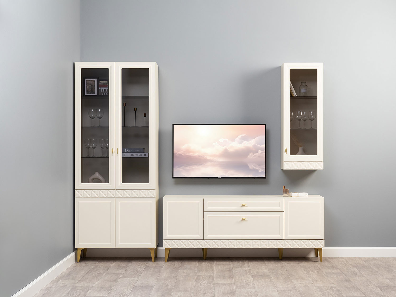 Гостиная Марион Комплект 3, Слоновая кость купить в Москве