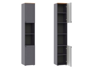 Стеллаж Остин 16.427, Серый Графит/Дуб Золотой CRAFT