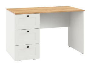 Стол письменный Остин 12.159, Белый шагрень/Дуб Золотой CRAFT