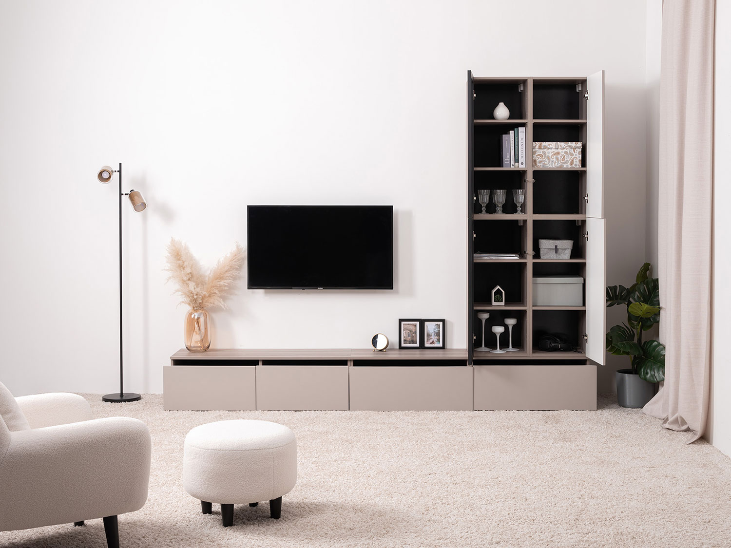 Шкаф навесной Роквуд 16.322.01, Эмили Блаш + Крем купить в Москве