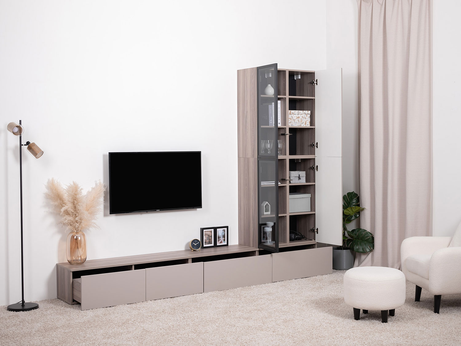 Шкаф навесной Роквуд 16.322.01, Эмили Блаш + Крем купить в Москве