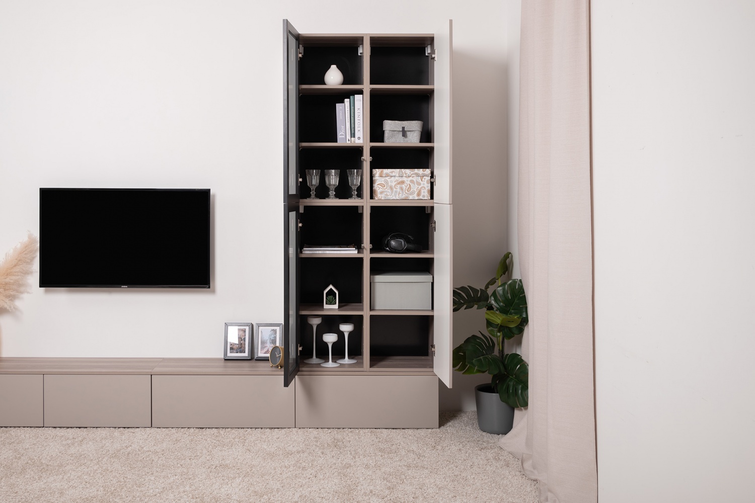 Шкаф навесной Роквуд 16.322.01, Эмили Блаш + Крем купить в Москве