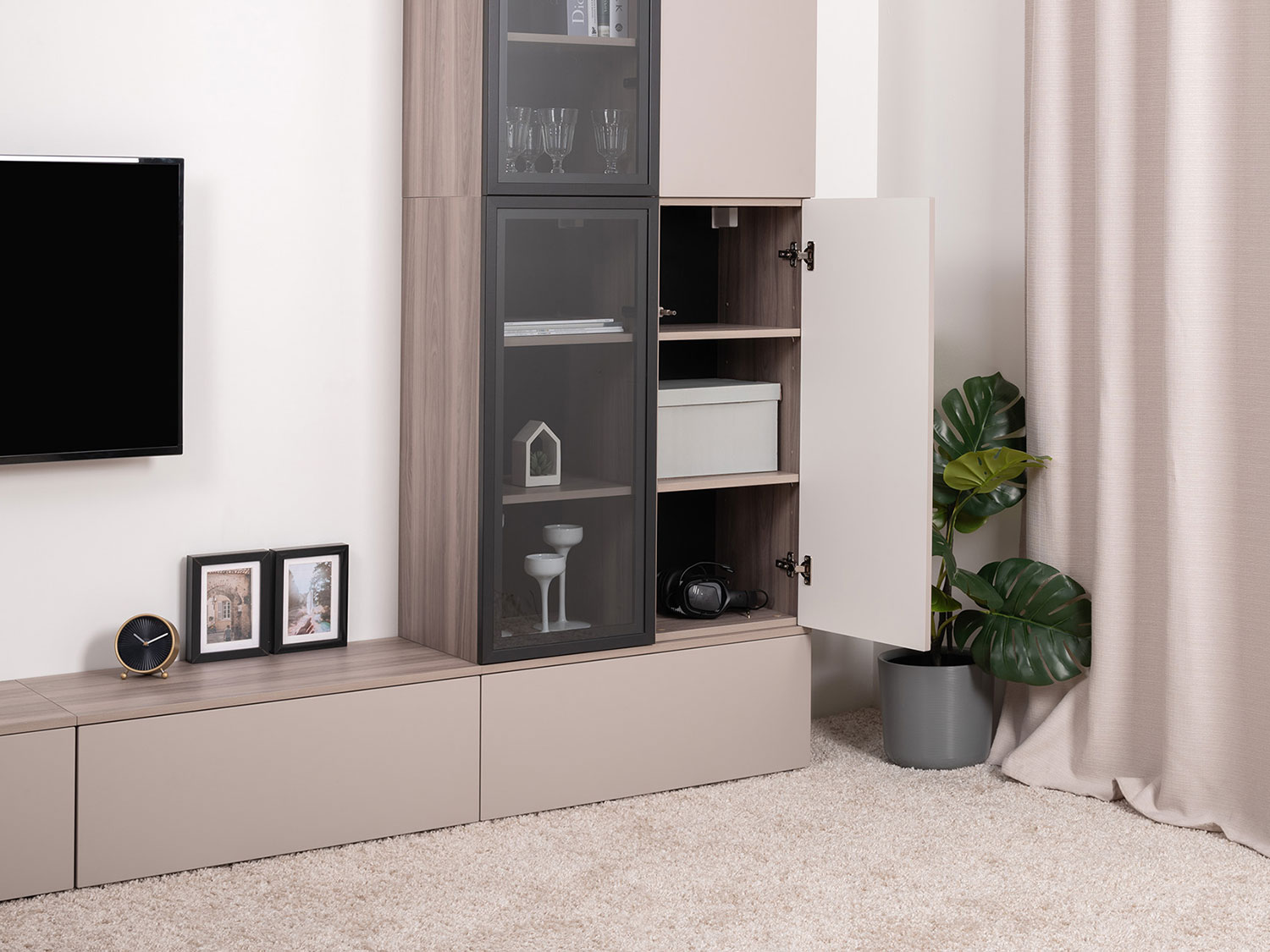 Шкаф навесной Роквуд 16.322.01, Эмили Блаш + Крем купить в Москве