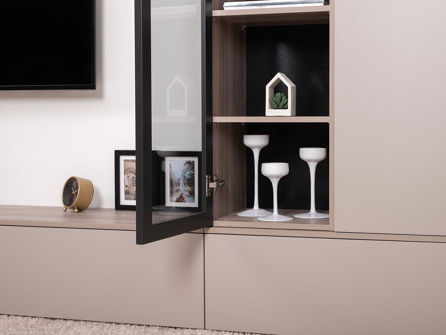 Шкаф-витрина навесной Роквуд 16.322.02 купить в Москве