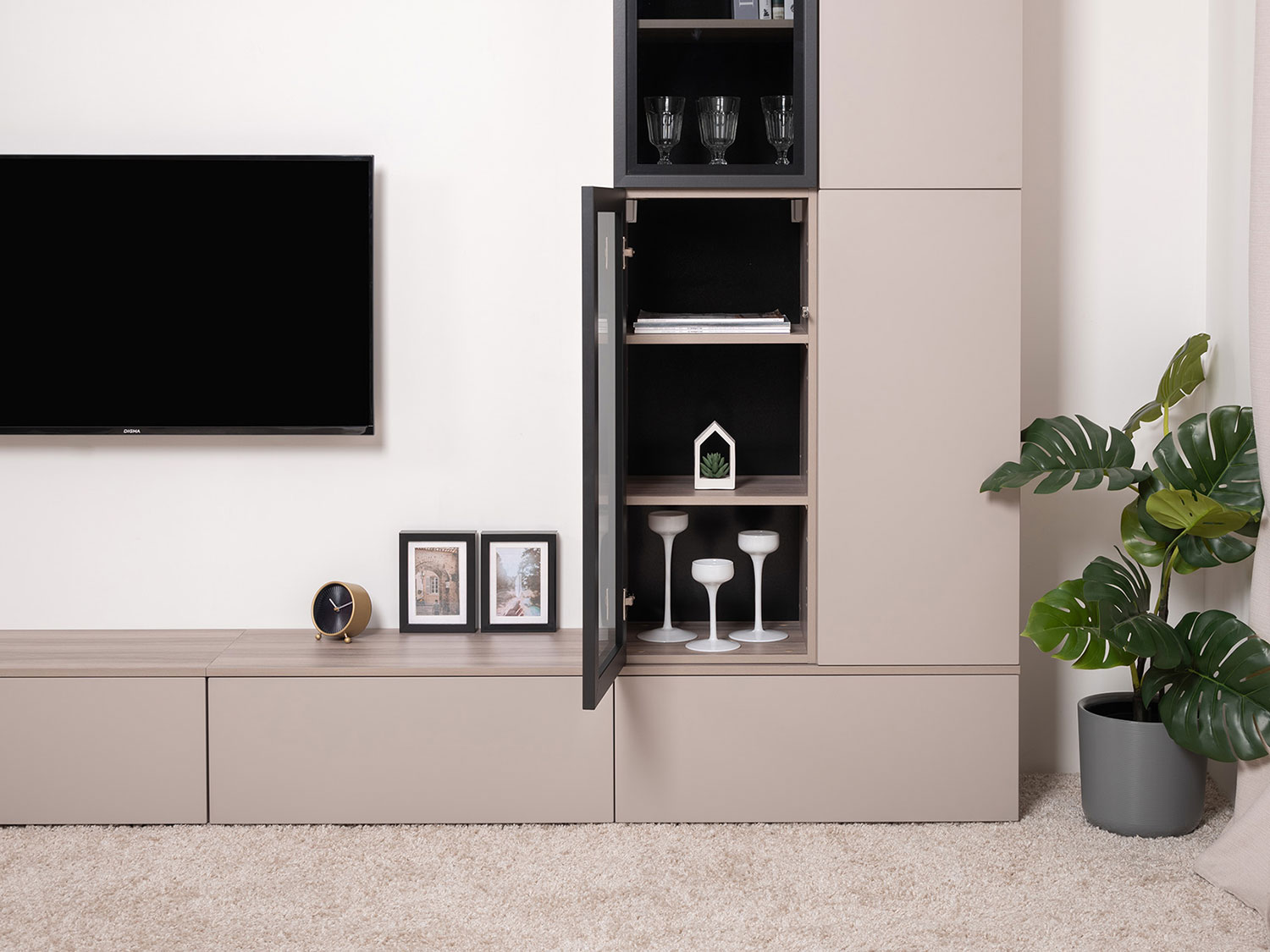 Шкаф-витрина навесной Роквуд 16.322.02 купить в Москве