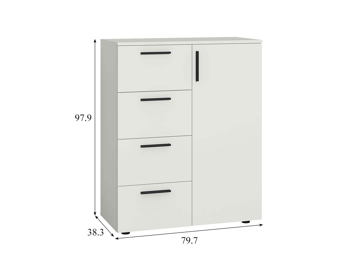 Комод Эйр 16.241, белый шагрень купить в Москве