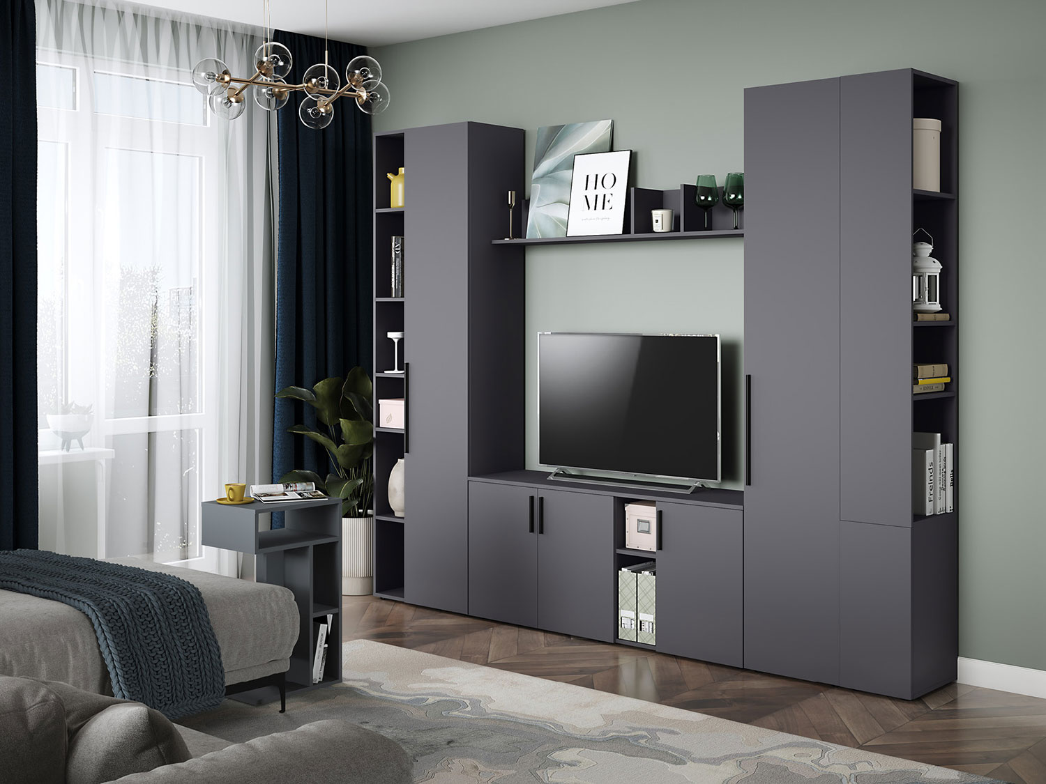 Стол Эйр 12.114, серый графит купить в Москве