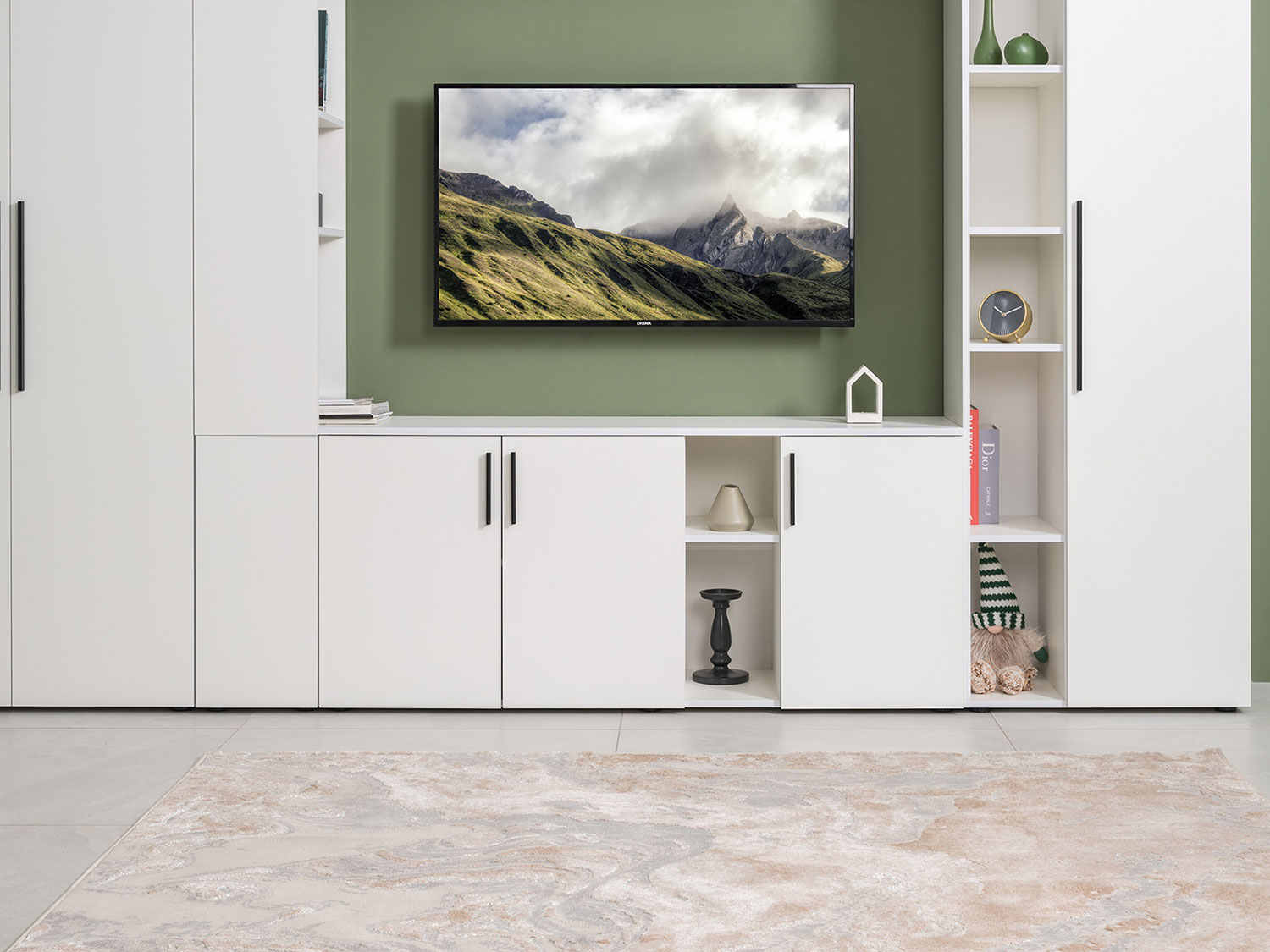 Тумба под ТВ Эйр 16.55, белый шагрень купить в Москве