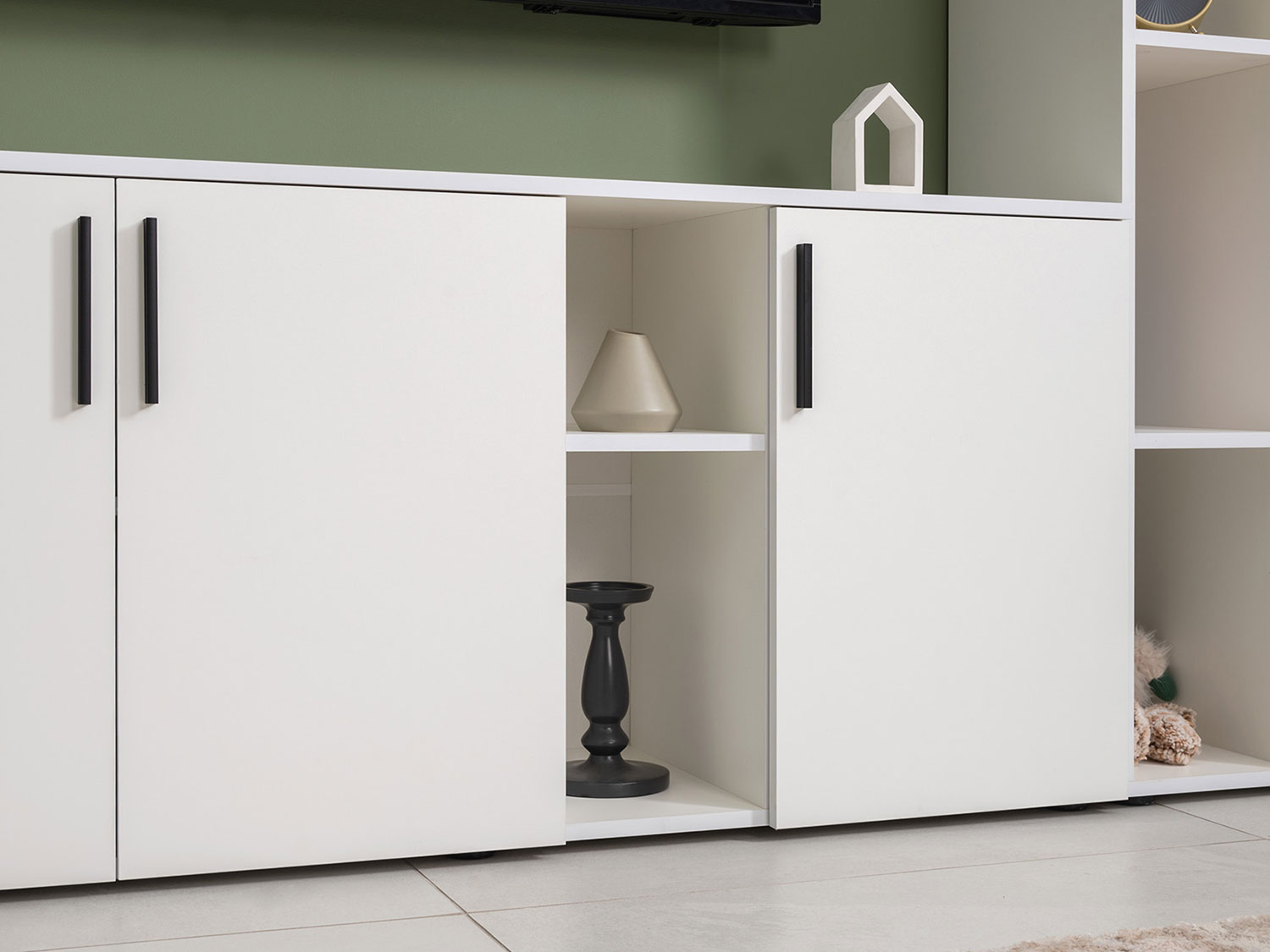 Тумба под ТВ Эйр 16.55, белый шагрень купить в Москве