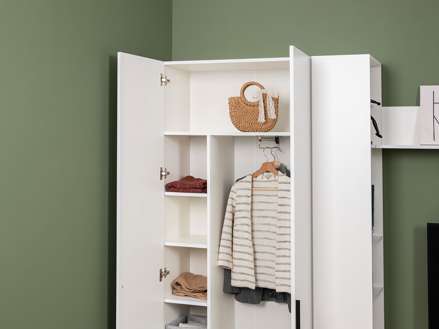 Шкаф для одежды Эйр 13.340, белый шагрень купить в Москве