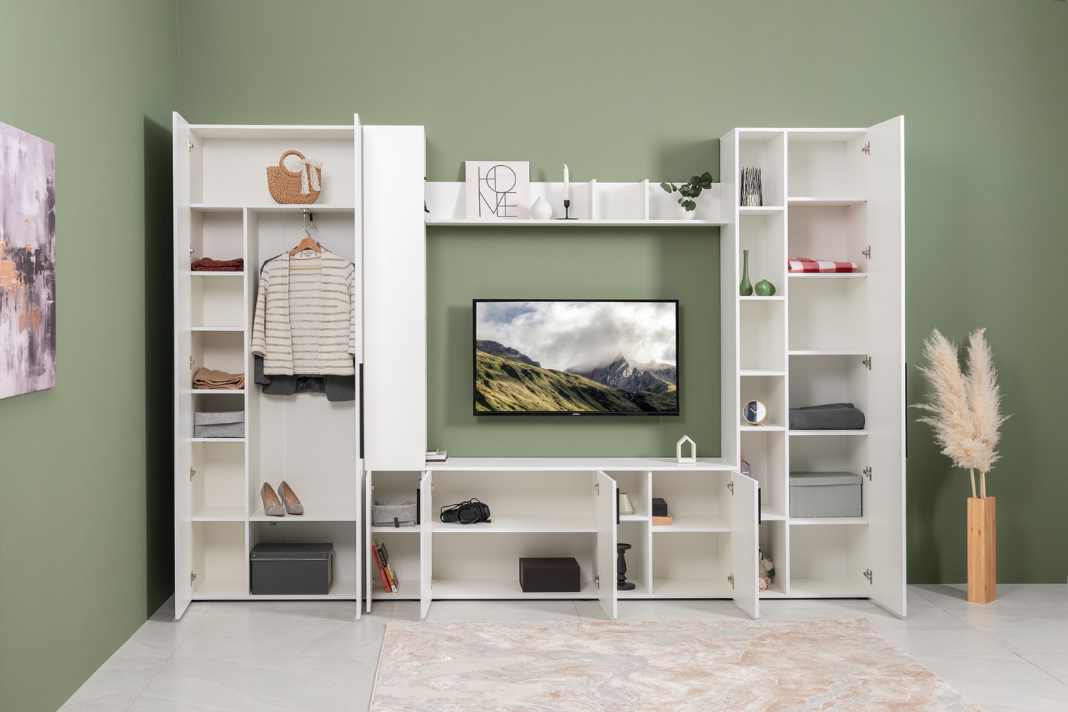 Шкаф торцевой Эйр 16.323, белый шагрень купить в Москве