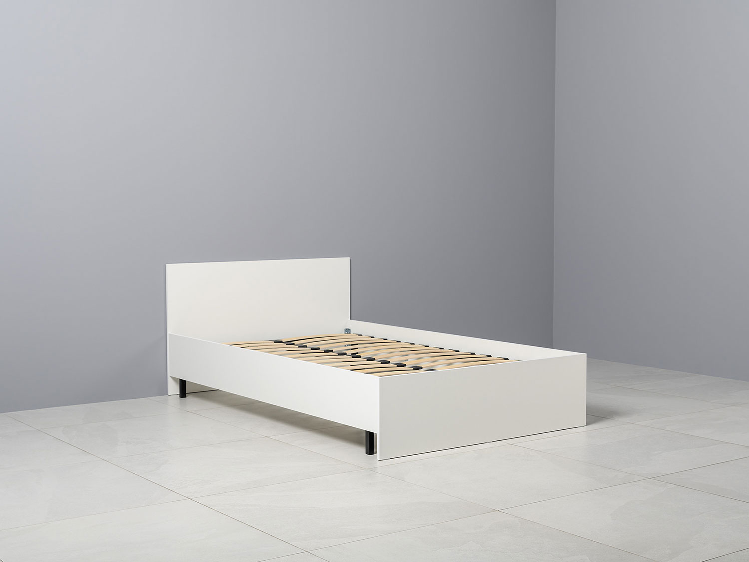 Кровать Эйр 11.46.01 с ортопедическим основанием (1200), белый шагрень купить в Москве