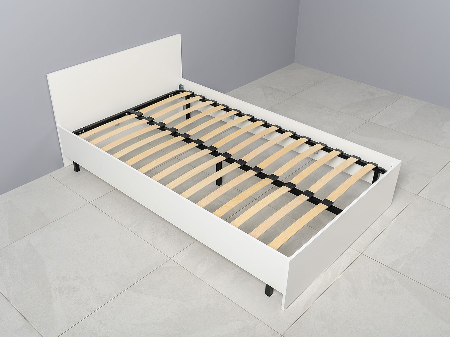 Кровать Эйр 11.46.01 с ортопедическим основанием (1200), белый шагрень купить в Москве