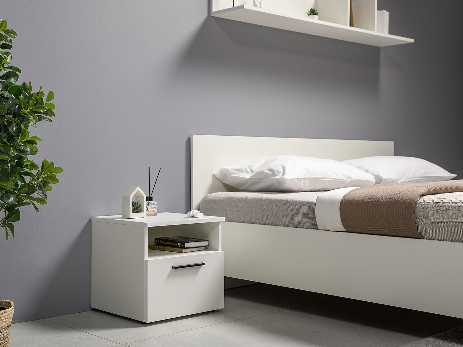 Тумба прикроватная Эйр 16.12, белый шагрень купить в Москве