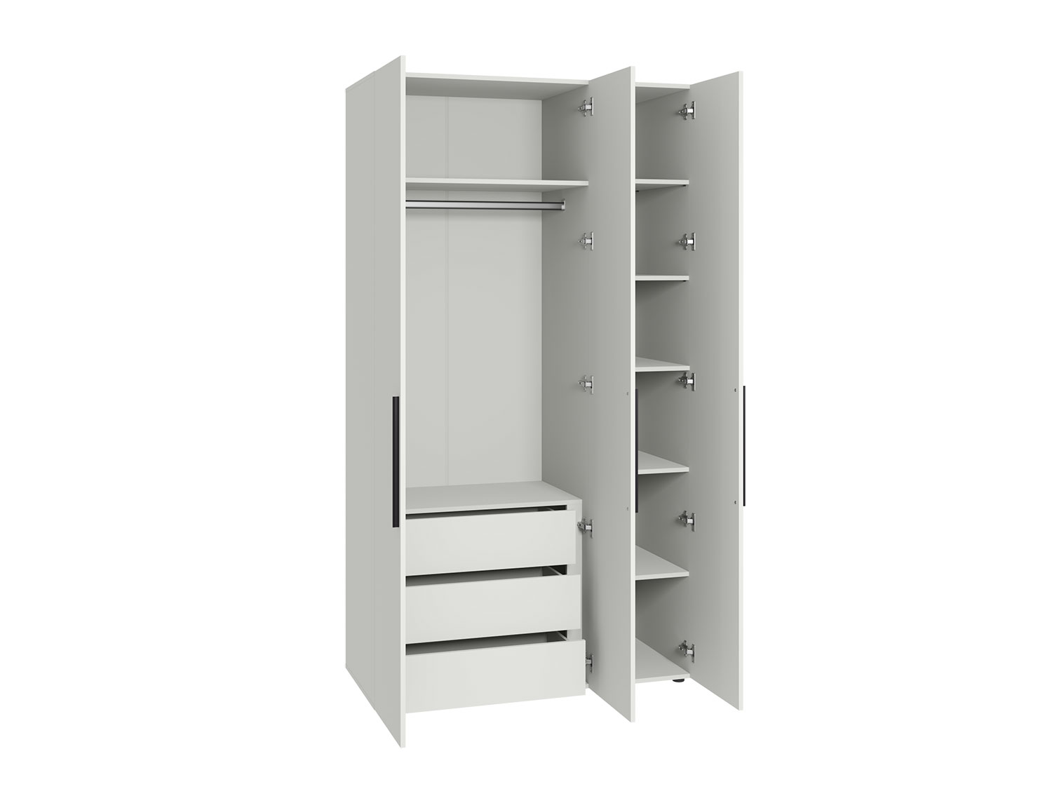 Шкаф комбинированный Эйр 13.182, белый шагрень купить в Москве