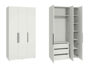 Шкаф комбинированный Эйр 13.182, белый шагрень