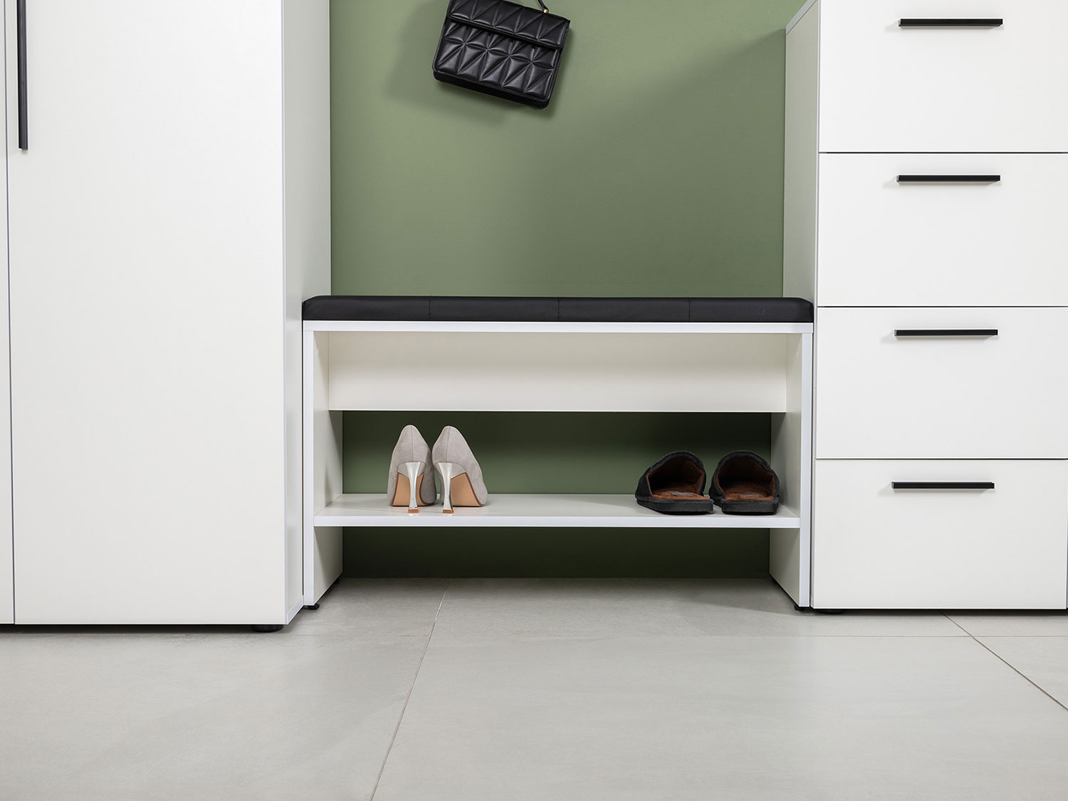 Тумба для обуви Эйр 16.130, белый шагрень купить в Москве