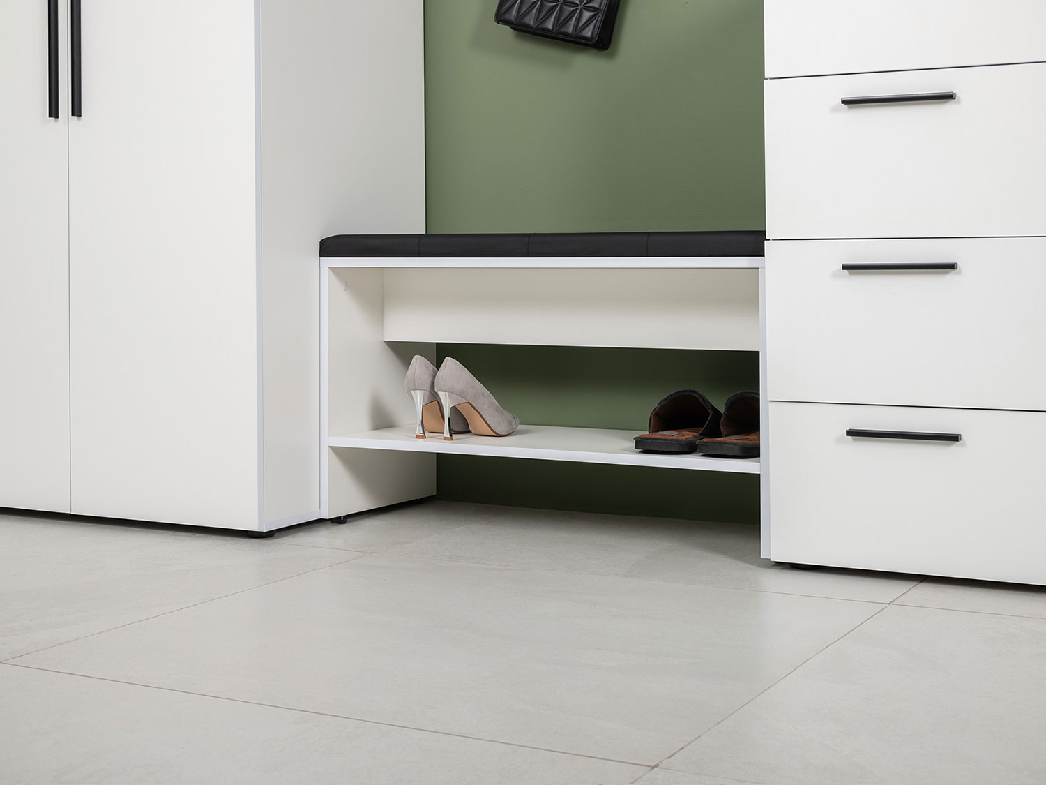 Тумба для обуви Эйр 16.130, белый шагрень купить в Москве