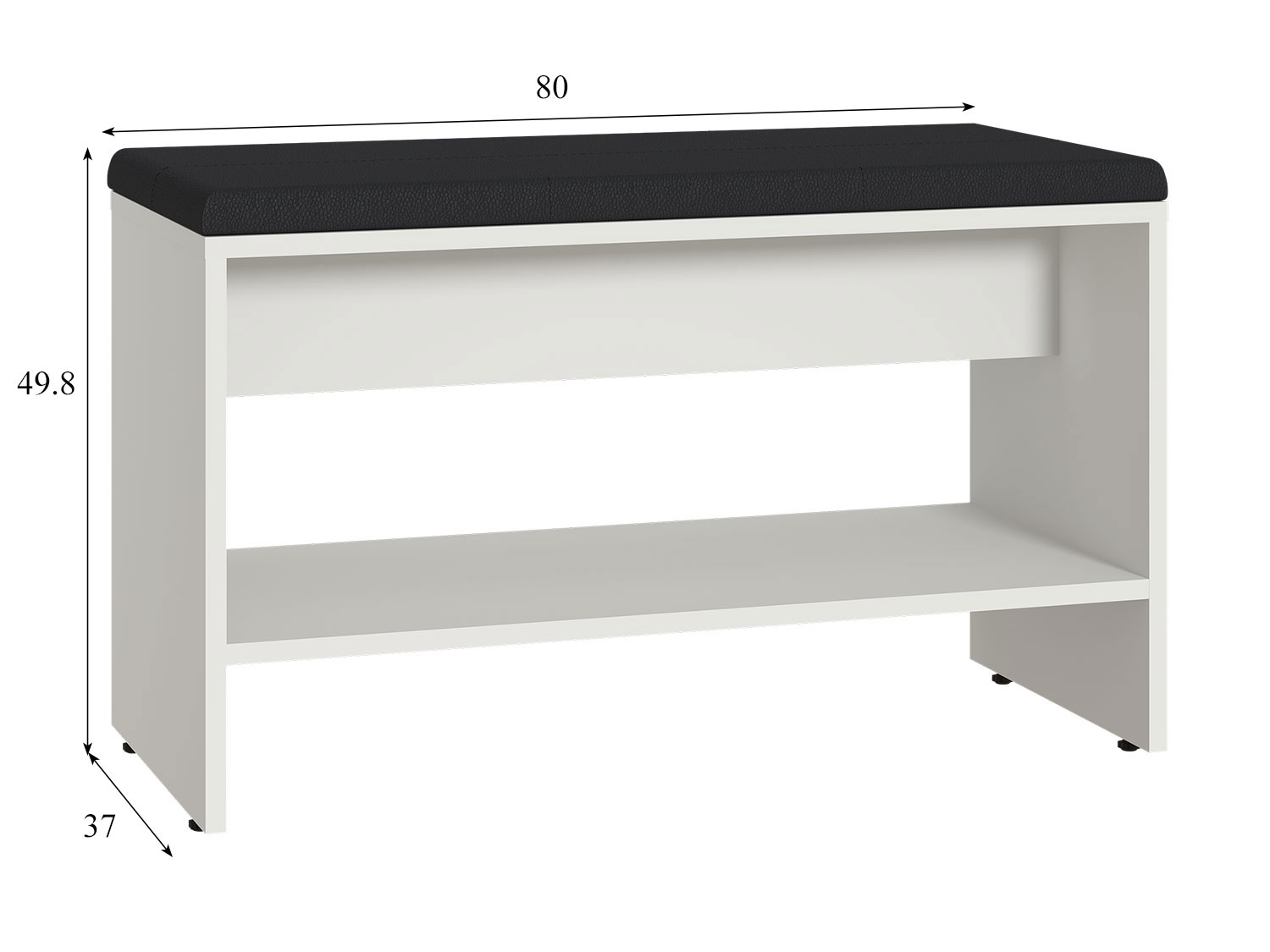 Тумба для обуви Эйр 16.130, белый шагрень купить в Москве