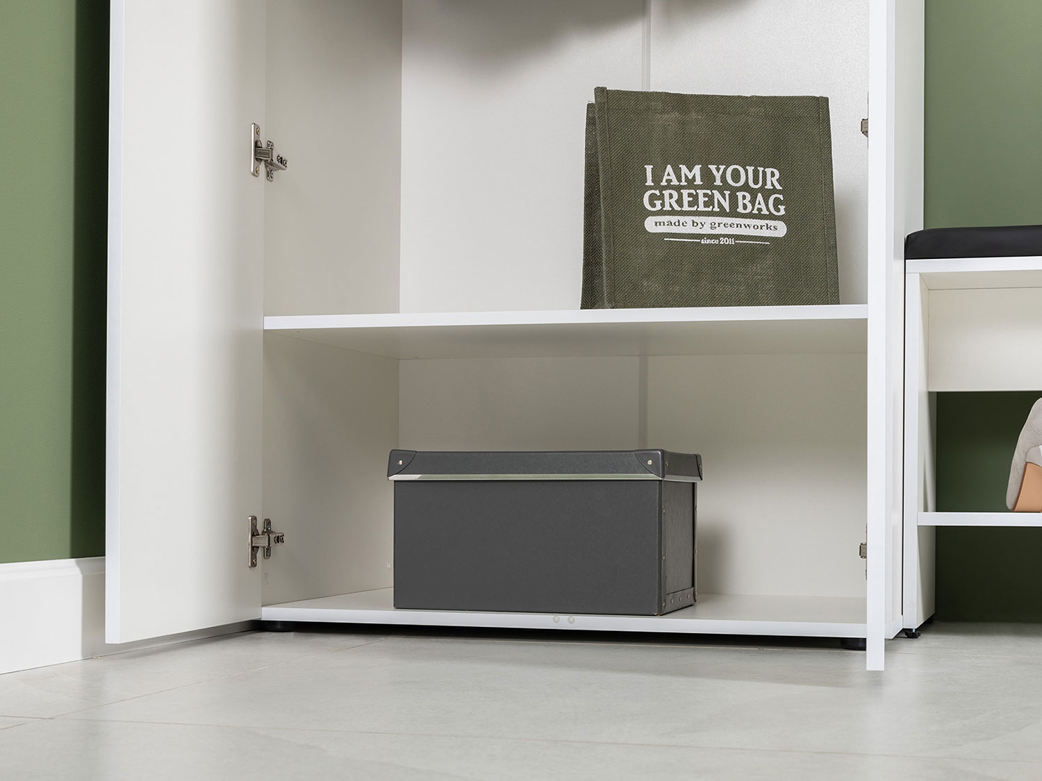 Шкаф для одежды Эйр 13.341, белый шагрень купить в Москве