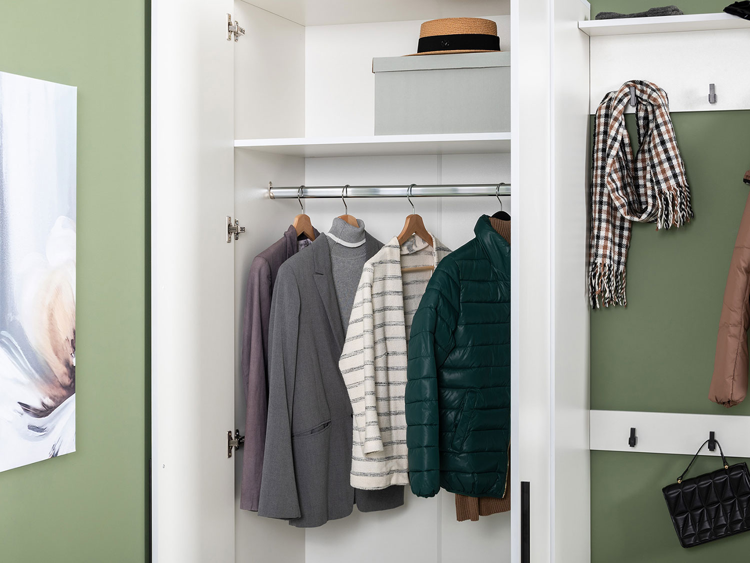 Шкаф для одежды Эйр 13.341, белый шагрень купить в Москве