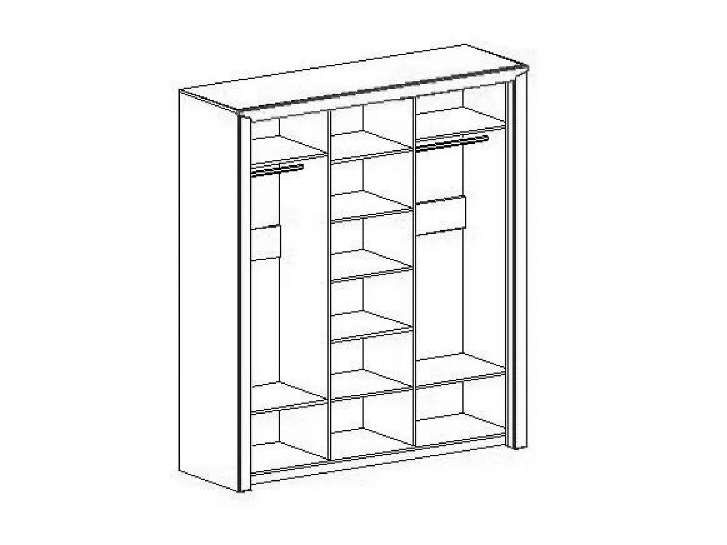 Шкаф 3 дв. с раздвижными дверями Соренто купить в Москве