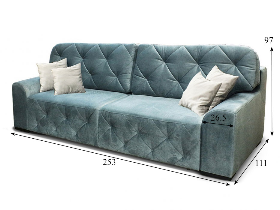 Диван раскладной Марсель, 200х162, еврокнижка, независимые пружины купить в Москве