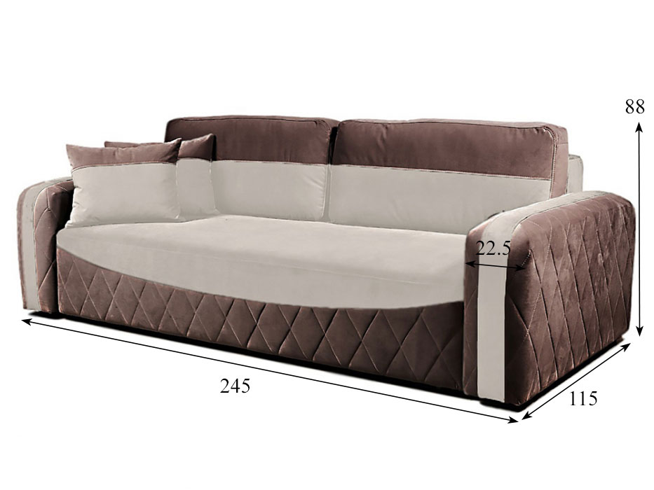 Диван раскладной Ричард, 200х162, еврокнижка, независимые пружины купить в Москве